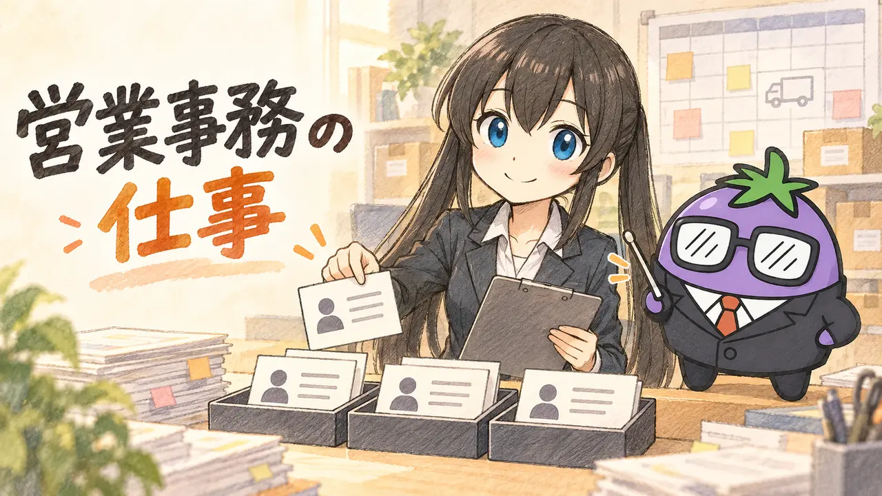 営業事務の仕事を整理するくろさらとビジナス