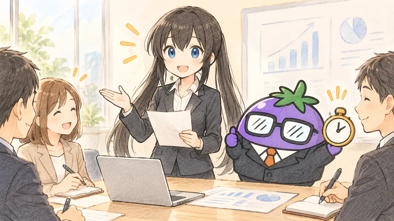 事実と提案を短く伝えて会議を前へ進めるくろさら